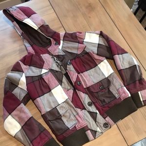Fox Youth M plaid coat